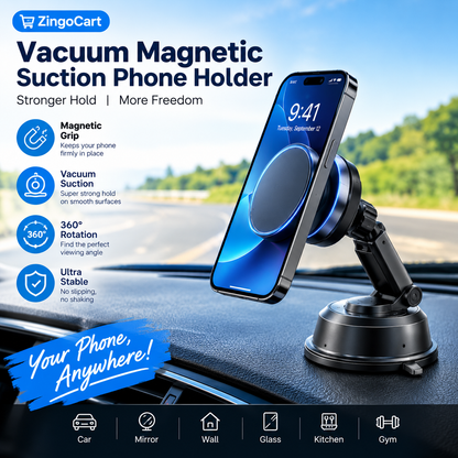 Vacuum Magnetic Suction Phone Holder